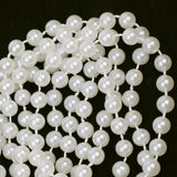 Retro Long White Pearls Necklace Flapper Charleston Party Fancy Dress Costume