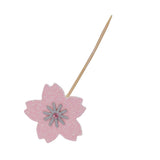 10 Glitter Sakura Flower Cake Toppers Cupcake Picks for Birthday Wedding Party Décor