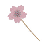 10 Glitter Sakura Flower Cake Toppers Cupcake Picks for Birthday Wedding Party Décor