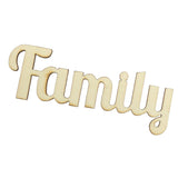 Maxbell 20 Pieces Natural Family Wooden Craft Cut Wooden Pieces Card Making DIY