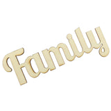 Maxbell 20 Pieces Natural Family Wooden Craft Cut Wooden Pieces Card Making DIY