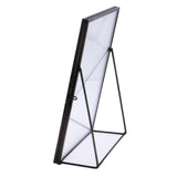 Maxbell 2pcs Antique Freestanding Brass Glass Picture Photo Frame Portrait