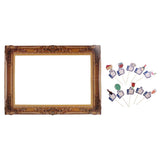 Maxbell Vintage Selfie Photo Frame + 10 Pieces Thumb Photo Booth Props Wedding Proms Kids Party - Aladdin Shoppers