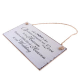 Maxbell 2Pcs Because Someone We love is in Heaven Wedding Sign Hanging Plaque