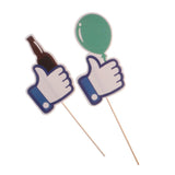 Maxbell Vintage Selfie Photo Frame + 10 Pieces Thumb Photo Booth Props Wedding Proms Kids Party - Aladdin Shoppers