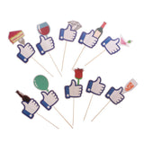 Maxbell Pack of 10 Thumb ''Like'' Photo Booth Props for Wedding Birthday Party Decoration