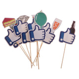 Maxbell Pack of 10 Thumb ''Like'' Photo Booth Props for Wedding Birthday Party Decoration - Aladdin Shoppers