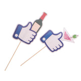 Maxbell Pack of 10 Thumb ''Like'' Photo Booth Props for Wedding Birthday Party Decoration - Aladdin Shoppers