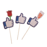 Maxbell Vintage Selfie Photo Frame + 10 Pieces Thumb Photo Booth Props Wedding Proms Kids Party - Aladdin Shoppers