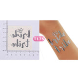 Maxbell Maxbell 10x Metallic Silver Team Bride Tribe Temporary Tattoos Wedding Sticker 14