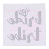 Maxbell Maxbell 10x Metallic Silver Team Bride Tribe Temporary Tattoos Wedding Sticker 14