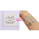 Maxbell Maxbell 10x Metallic Silver Team Bride Tribe Temporary Tattoos Wedding Sticker 19