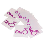 Maxbell Maxbell 10x Purple Team Bride Tribe Temporary Tattoos Wedding Sticker OMG