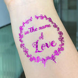 Maxbell 10x Purple Team Bride Tribe Temporary Tattoos Wedding Sticker Loves Name