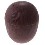 Maxbell 8PVC Coconut Pineapple Drink Cup & Straw Hawaiian Luau Tropical Party Brown
