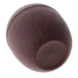 Maxbell 8PVC Coconut Pineapple Drink Cup & Straw Hawaiian Luau Tropical Party Brown
