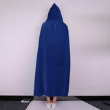 Maxbell 2 Pieces Velvet Hooded Cape Gothic Cloak Medieval Witch Costume Blue Green