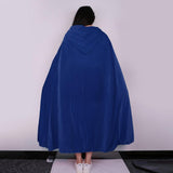 Maxbell 2 Pieces Velvet Hooded Cape Gothic Cloak Medieval Witch Costume Blue Green