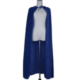 Maxbell 2 Pieces Velvet Hooded Cape Gothic Cloak Medieval Witch Costume Blue Green