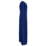 Maxbell 2 Pieces Velvet Hooded Cape Gothic Cloak Medieval Witch Costume Blue Green