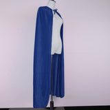 Maxbell 2 Pieces Velvet Hooded Cape Gothic Cloak Medieval Witch Costume Blue Green