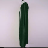 Maxbell 2 Pieces Velvet Hooded Cape Gothic Cloak Medieval Witch Costume Blue Green