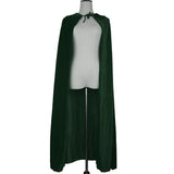 Maxbell 2 Pieces Velvet Hooded Cape Gothic Cloak Medieval Witch Costume Blue Green