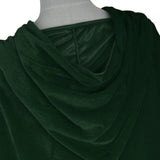 Maxbell 2 Pieces Velvet Hooded Cape Gothic Cloak Medieval Witch Costume Blue Green