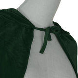 Maxbell 2 Pieces Velvet Hooded Cape Gothic Cloak Medieval Witch Costume Blue Green