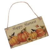 Maxbell 2pcs Rustic Wood Plaque Autumn Blessings Board Happy Harvest Hanging Sign