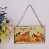 Maxbell 2pcs Rustic Wood Plaque Autumn Blessings Board Happy Harvest Hanging Sign