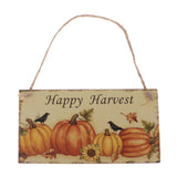 Maxbell 2pcs Rustic Wood Plaque Autumn Blessings Board Happy Harvest Hanging Sign