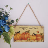 Maxbell 2pcs Rustic Wood Plaque Autumn Blessings Board Happy Harvest Hanging Sign