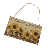 Maxbell 2pcs Rustic Wood Plaque Autumn Blessings Board Happy Harvest Hanging Sign