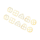 Maxbell 50pcs Set Unpainted Wooden Fairy Windows Shape Craft Embellishments Decor