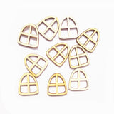 Maxbell 10pcs Plain Wooden Fairy Window Semiellipse Shape Craft Embellishments Decor - Aladdin Shoppers