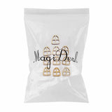 Maxbell 10pcs Plain Wooden Fairy Window Semiellipse Shape Craft Embellishments Decor - Aladdin Shoppers