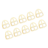 Maxbell 10pcs Plain Wooden Fairy Window Semiellipse Shape Craft Embellishments Decor - Aladdin Shoppers