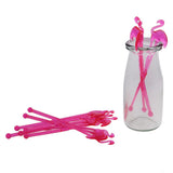 Maxbell 10 Pieces Hawaii Flamingo Cocktail Milk Coffee Stirring Sticks Party Rose - Aladdin Shoppers