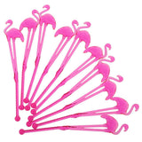 Maxbell 10 Pieces Hawaii Flamingo Cocktail Milk Coffee Stirring Sticks Party Rose - Aladdin Shoppers
