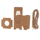 Maxbell 24 Pieces Kraft Paper Cake Cupcake Box Bakery Wedding Favor White and Brown