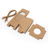 Maxbell 24 Pieces Kraft Paper Cake Cupcake Box Bakery Wedding Favor White and Brown