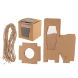 Maxbell 24 Pieces Kraft Paper Cake Cupcake Box Bakery Wedding Favor White and Brown