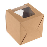 Maxbell 24 Pieces Kraft Paper Cake Cupcake Box Bakery Wedding Favor White and Brown