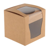 Maxbell 24 Pieces Kraft Paper Cake Cupcake Box Bakery Wedding Favor White and Brown