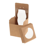 Maxbell 24 Pieces Kraft Paper Cake Cupcake Box Bakery Wedding Favor White and Brown