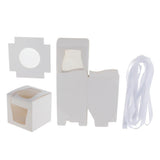 Maxbell 24 Pieces Kraft Paper Cake Cupcake Box Bakery Wedding Favor White and Brown