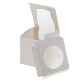 Maxbell 24 Pieces Kraft Paper Cake Cupcake Box Bakery Wedding Favor White and Brown