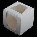 Maxbell 24 Pieces Kraft Paper Cake Cupcake Box Bakery Wedding Favor White and Brown