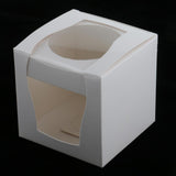 Maxbell 24 Pieces Kraft Paper Cake Cupcake Box Bakery Wedding Favor White and Brown